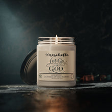 Load image into Gallery viewer, Personalized Let Go and Let God Candle – A Faith-Inspired Scented Gift 9oz