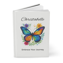 Load image into Gallery viewer, Personalized Butterfly Hardcover Journal — ‘Embrace Your Journey’ Notebook

