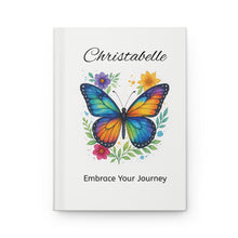 Load image into Gallery viewer, Personalized Butterfly Hardcover Journal — ‘Embrace Your Journey’ Notebook
