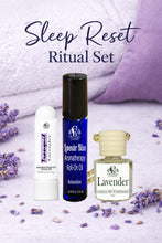 Load image into Gallery viewer, Sleep Reset Ritual Set – Lavender Oil, Tranquil Inhaler &amp; Car Diffuser for Restful Sleep
