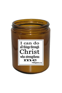 I Can Do All Things Through Christ Candle